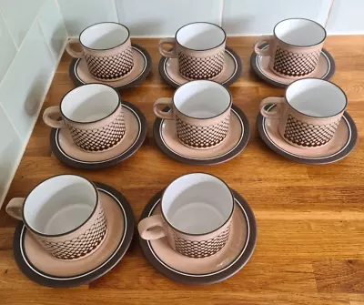 Buy Hornsea Coral Cups And Saucers X8 • 15£