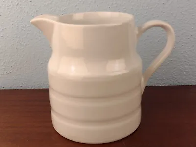 Buy Vintage Lord Nelson Pottery England Pitcher Jug 12-72 White Ringed 5 ¾ In. • 15.17£