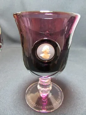 Buy Wedgwood Amethyst Glass Goblet C.1980 • 45£