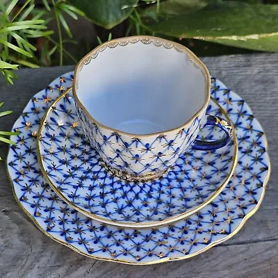 Buy Lot Of 6 Trio LOMONOSOV Porcelain USSR Coffee Cup Saucer & Plate Sets • 401.34£