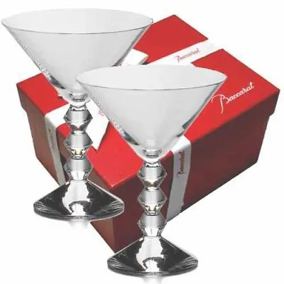 Buy Baccarat Vega Martini Glass Cocktail Clear Crystal Pair Glass Set Of 2 New • 409.28£