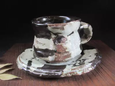 Buy Coffee Cup Black Oribe Ware Asian Antique Modern Pottery Bowl Dish Junri Hamada  • 155.48£