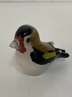 Buy Langham England Hand Made Glass Goldfinch Bird Paperweight Ornament       (sto) • 9.99£
