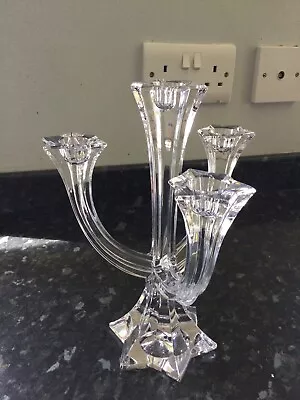 Buy Villeroy & Boch 3 Arm Crystal Glass Candelabra 4 Branch For Candles • 24.99£