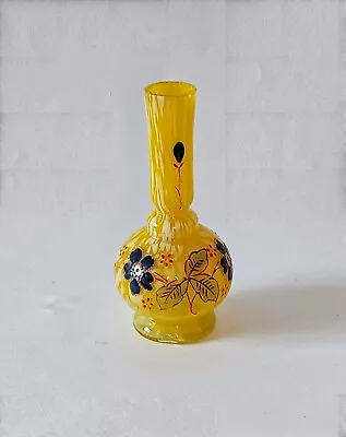 Buy Art Nouveau FRANZ WELZ Style Yellow White  Splatter Glass Vase  • 18£