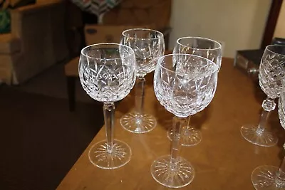 Buy 4 Waterford Irish Crystal Lismore Pattern? 7 1/2   Wine Hocks, Wine Glasses • 142.30£