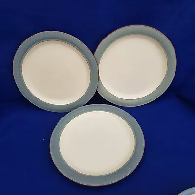 Buy 3 X Denby Colonial Blue Salad Plates  Made In England Stoneware VGC • 13.99£