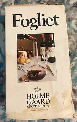Buy Vtg Holmegaard Of Copenhagen Glass Fogliet Decanter 1980s Wine Cork Stopper New • 47.24£