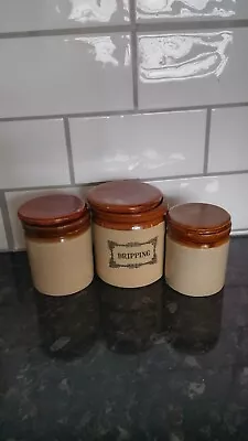 Buy Moira Pottery Co Ltd Made In England  Vintage Stonware Heavy Duty Canister (3) • 48£