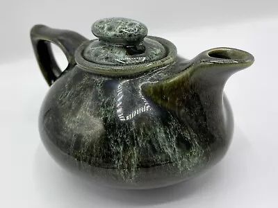 Buy Fosters Studio Pottery Teapot Green Honeycomb Glaze H=12.5cm W=23cm • 12£