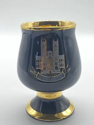 Buy Prinknash Pottery Prince Andrew  & Sarah Ferguson Gold And Blue  Cup Goblet • 14.49£