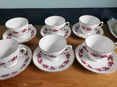 Buy Colclough Bone China Tea Set 19 Piece Set Cups Plates Jug • 35£