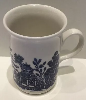 Buy Vintage Blue And White Willow Pattern Mug Made In England Churchill • 8.99£