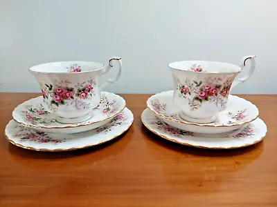 Buy 2 X Royal Albert Lavender Rose Trio Tea Sets - Teacups Saucers Side Plates • 9.95£