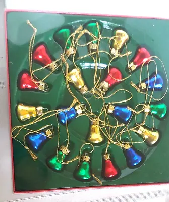 Buy Glass Bell Shaped Christmas Tree Ornaments In Various Colors • 16.06£