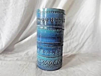 Buy Vintage Rimini Blue Pillar Vase By Aldo Londo  21cm • 135£