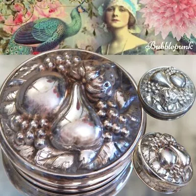 Buy Vintage Portugal Sterling Silver Relief Della Robbia Jar Cover Apothecary 126g • 127.88£