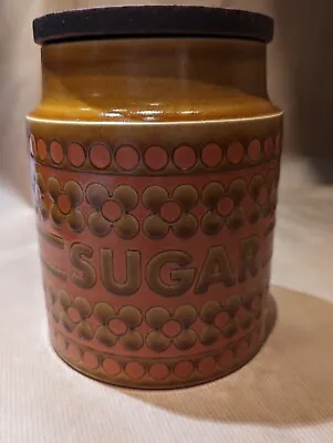 Buy Vintage Hornsea Pottery Saffron Pattern Large SUGAR Storage Jar • 12£