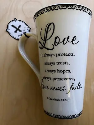 Buy Kent Pottery Mug Bible Verse 1 Corinthians 13:7-8 LOVE Never Fails Faith Gift • 14.45£