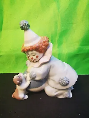 Buy Vintage Lladro Clown & Puppy  Porcelain Figurine #5278  Pierrot W. Puppy & Ball  • 23.99£