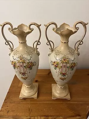 Buy Beautiful Pair Vintage Crown Regal Ware Urn Vases Excellent Condition • 24.99£