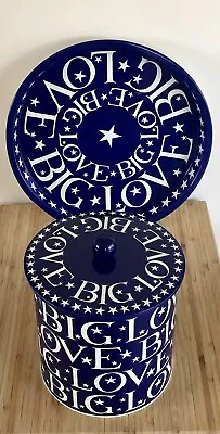 Buy Rare Emma Bridgewater BIG LOVE Tin Tray & Biscuit Barrel - STARRY SKIES 💙 • 28.95£
