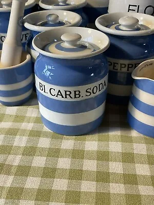Buy T G TG Green Cornishware Cornish Ware BI.CARB.SODA  Spice Sized Storage Jar • 50£