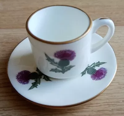 Buy St. Andrews Pottery (scotland) Miniature Tea Cup & Saucer - Thistle  • 2.49£
