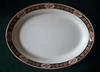 Buy Grimwades Rosette Platter Art Deco Ironstone Meat Plate Black White Red & Yellow • 79.95£