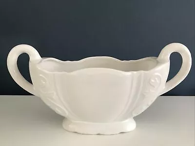 Buy Vintage 1950s Arthur Wood Cream Ceramic 2 Handled Mantle Vase Planter Posy Bowl • 12.95£