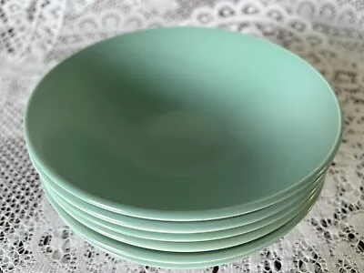 Buy 6 Poole Twintone Ice Green Cereal Bowls • 25£