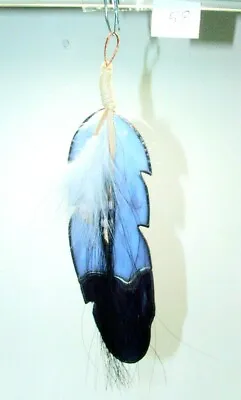 Buy 9  L Stained Glass EAGLE FEATHER Suncatcher For Window Handmade In USA #58 • 24.89£