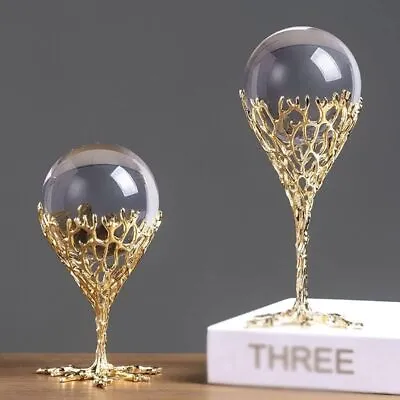 Buy Crystal Ball Ornament Home Decor Gold • 29.70£