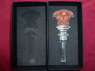 Buy Rosenthal Versace Glass Wine Bottle Stopper Colour Rose Brand New Boxed Medusa • 49.45£