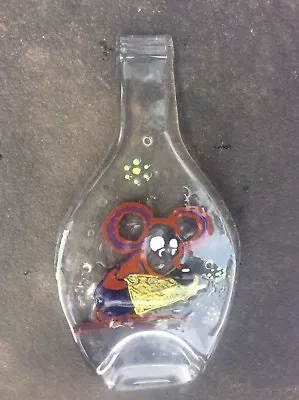 Buy Unique Handmade Artisan Made Folk Art Glass SUNCATCHER Mouse Eating Cheese 11 • 35.99£