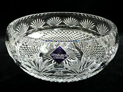 Buy A Large Boxed Edinburgh Cut Glass Crystal Bowl Fruit / Trifle 1.955 Kilos 9 1/4  • 65£