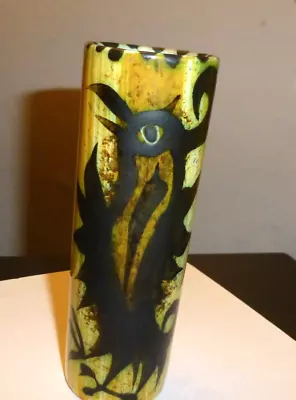 Buy Vintage 60's Celtic Pottery Newlyn Cornwall Dragon Or Bird Art Spill Vase Retro  • 19.99£