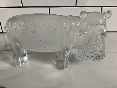 Buy Kosta Boda Glass Hippo Zoo Series Figurine Swedish Glass • 29.99£