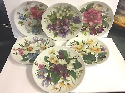 Buy Kaiser West Germany Floral Bouquet Porcelain Collector's Plates - Set Of 6 -MINT • 28.76£