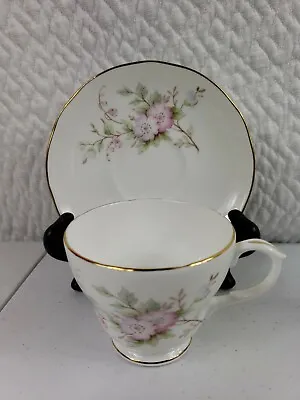 Buy Vintage Duchess Bone China Footed Tea Cup And Saucer Set Floral With Gold Trim • 12.46£