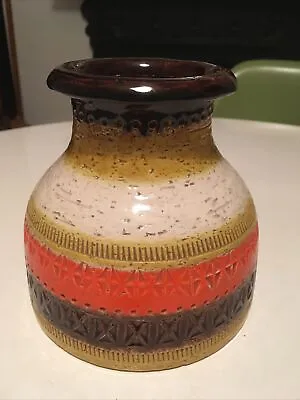 Buy Vintage Retro Italian Art Pottery Bitossi Sahara Stripe Vase / Pot • 75£