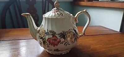 Buy Sadler England  Vintage Teapot With Flowers Gold Trim Fantastic Condition  • 45£