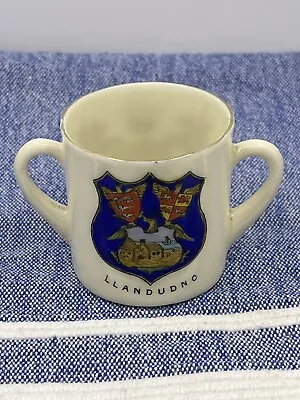 Buy Antique Crested Arcadian China 2 Handle Cup-Wales/Llandudno-Collectible Ornament • 8£