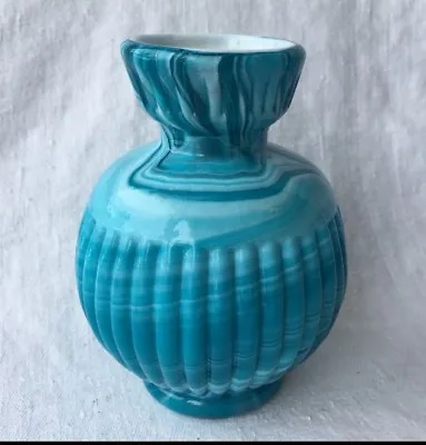 Buy Sowerby Blue Slag Vase Antique Cased Glass • 28.44£