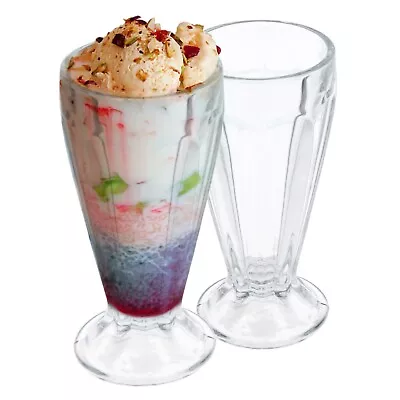 Buy Sundae Glasses Knickerbocker Glory Dessert Ice Cream Milkshake Tall 2/4/6x • 7.49£