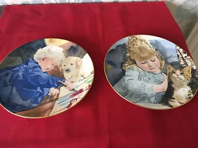 Buy 2 X Coalport Memories Of Childhood L/e Plates  Painting Lesson & Two's Company • 5£