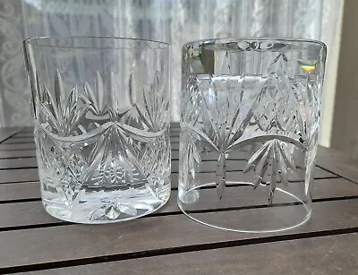 Buy Vintage Edinburgh Crystal Pair Of AYR Cut Whisky Glasses / Tumblers • 18£