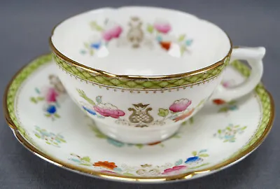 Buy Set Of 4 Hammersley 912 Lyre & Hand Colored Floral Tea Cups & Saucers 1912 -1939 • 118.54£