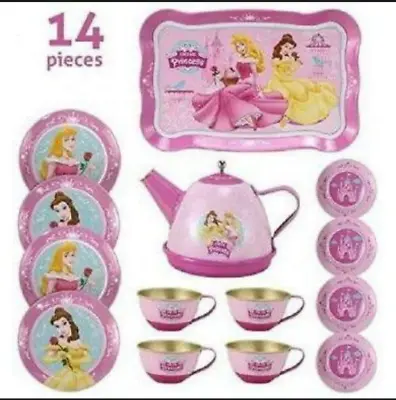 Buy Tin Plate Teacup Playset Princess Plates Fun Educational Toy Child Kids • 21.61£