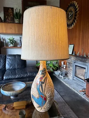 Buy Stunning Huge Vintage 1960s Italian Pottery Lamp Base By Marcello Fantoni • 450£